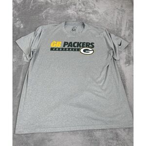 Green Bay Packers Nike Dri-Fit Short Sleeve T Shirt Men's Size XL Gray